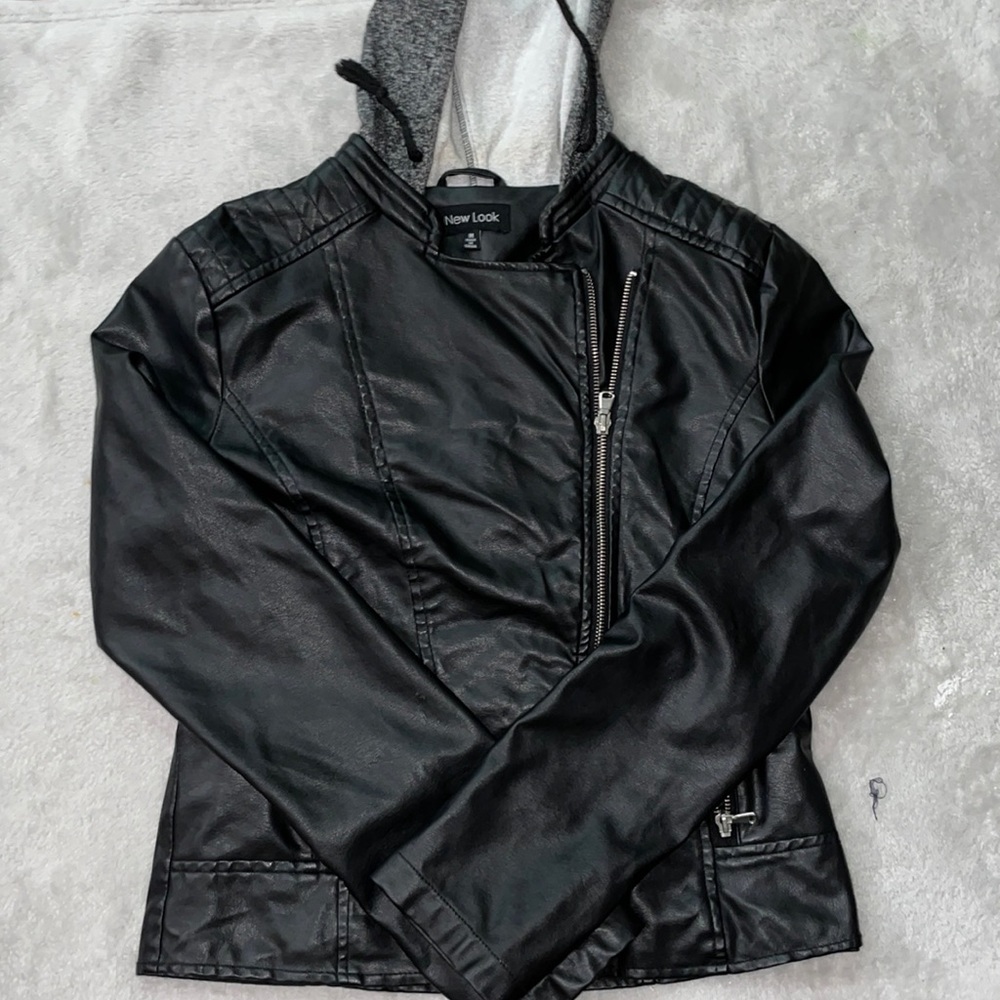 Black leather jacket